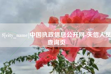 神农架中国执政信息公开网-失信人员查询页