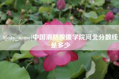 神农架中国消防救援学院河北分数线是多少