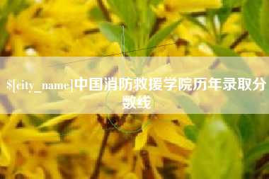 神农架中国消防救援学院历年录取分数线