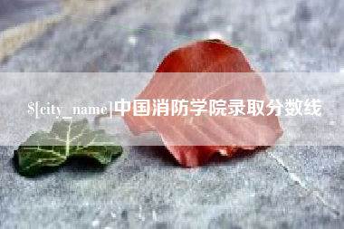 神农架中国消防学院录取分数线