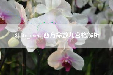 神农架西方命数九宫格解析