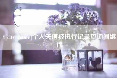 神农架个人失信被执行记录查询阚继伟