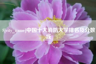 神农架中国十大消防大学排名及分数线