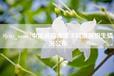 神农架中国消防救援学院湖南招生情况公布