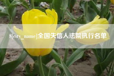 神农架全国失信人法院执行名单