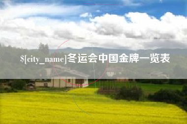 神农架冬运会中国金牌一览表