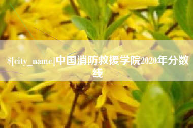 神农架中国消防救援学院2020年分数线